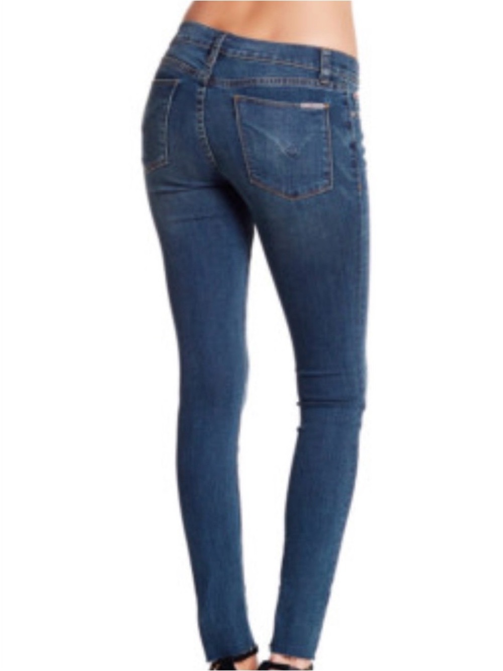 HUDSON Krista Low-Rise Super Skinny Ankle Jean 30 medium dark wash